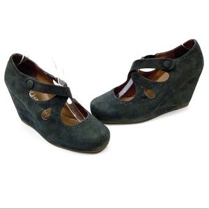 Jeffrey Campbell Leigh Gray Suede Wedges 10